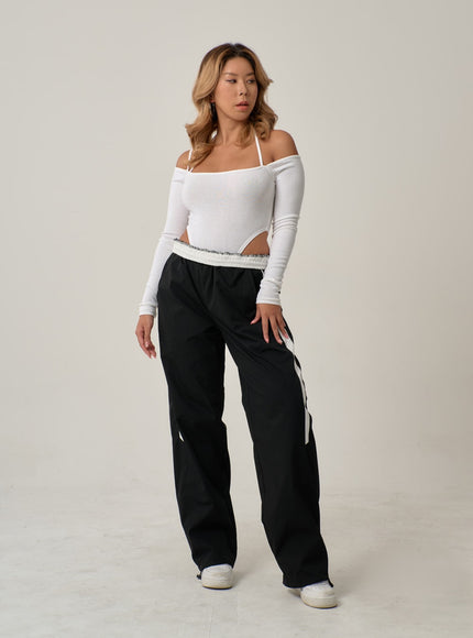 Off-Shoulder Thin Straps Bodysuit IN22