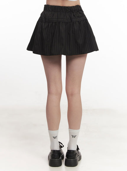 buckle-flare-stripe-mini-skirt-ca501