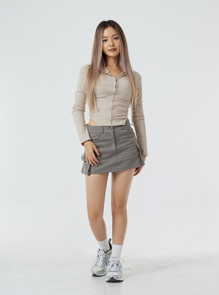 Pocket Low Rise Miniskirt CS02