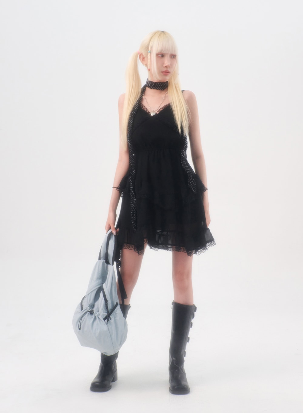 lace-frill-mini-dress-il305