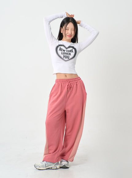 Wave New York Crop Long Sleeve T-Shirt IS06