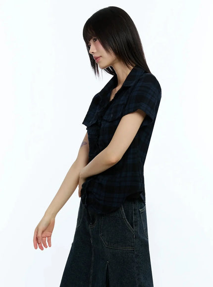 slim-fit-plaid-short-sleeve-shirt-iu523