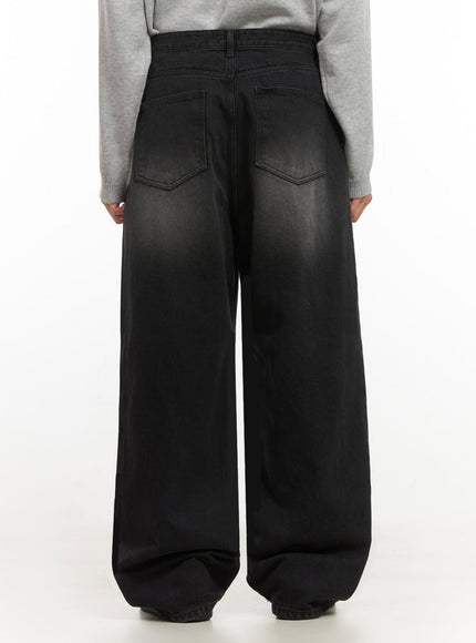 Men's Washed Relaxed-Fit Jeans IF517