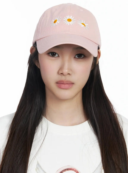 daisy-embroidered-baseball-cap-im506