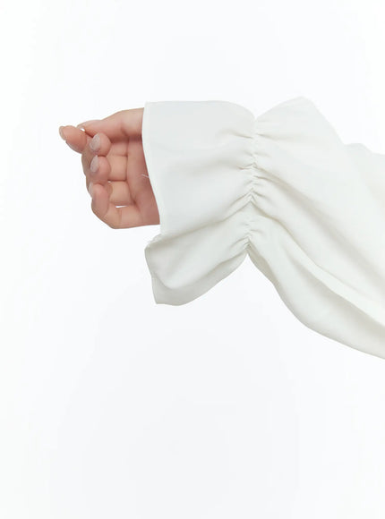 ruffled-chiffon-blouse-with-scarf-set-cs518