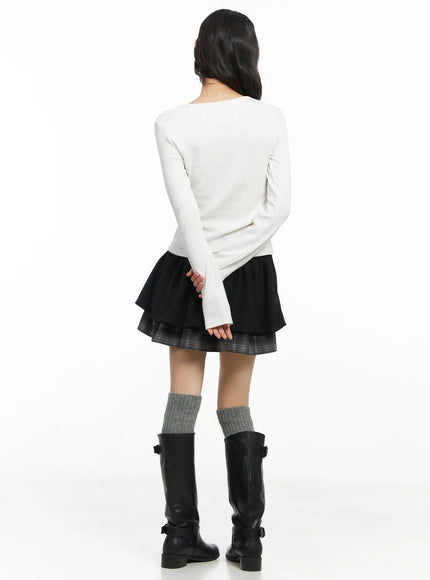 layered-ruffle-mini-skirt-cd531