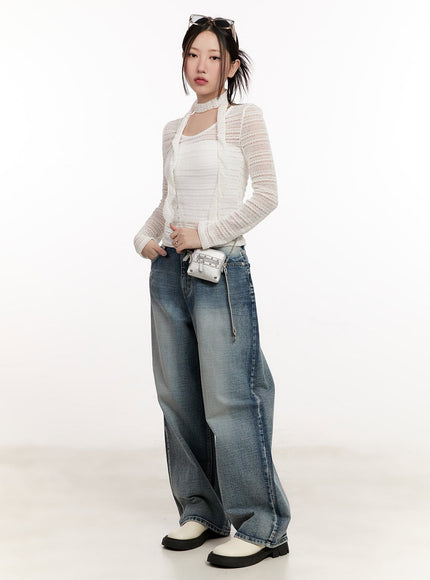 Natali Washed Wide-Leg Jeans CM507