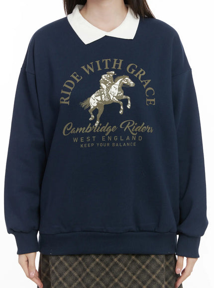 Graphic Fleeced Sweatshirt CJ506