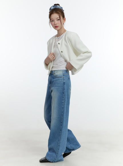 Leanne Washed Wide-Leg Jeans CF503