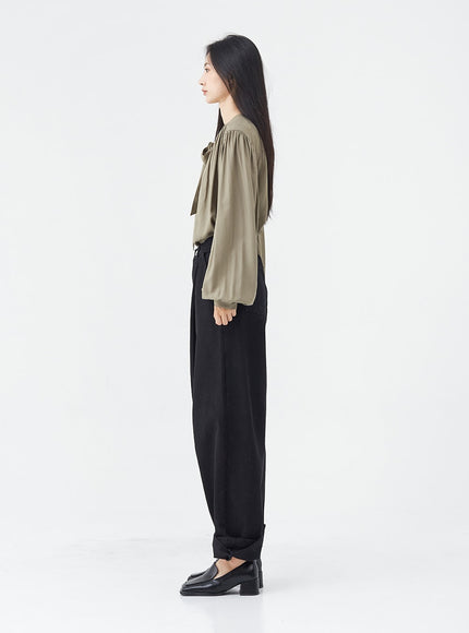 Pintuck Black Jeans OG18