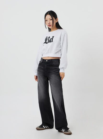 Graphic Cropped Sweatshirt CF327