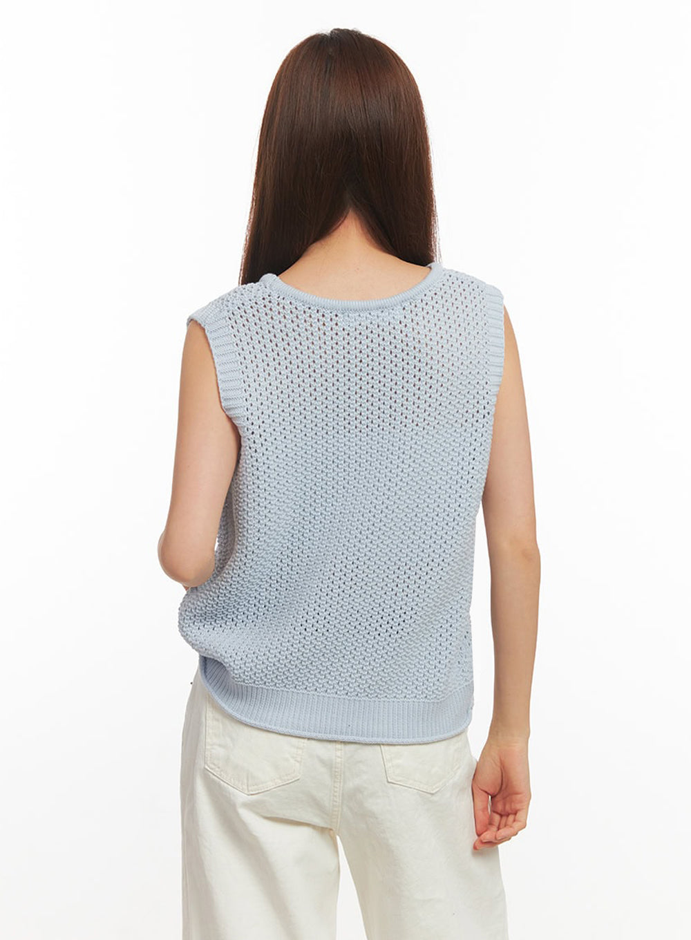 Round Neck Sleeveless Sweater IM513