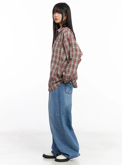 oversized-plaid-long-sleeve-shirt-cf506-1