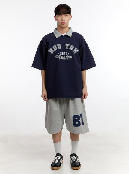 Men's Graphic Wide-Fit Sweat Shorts IA504