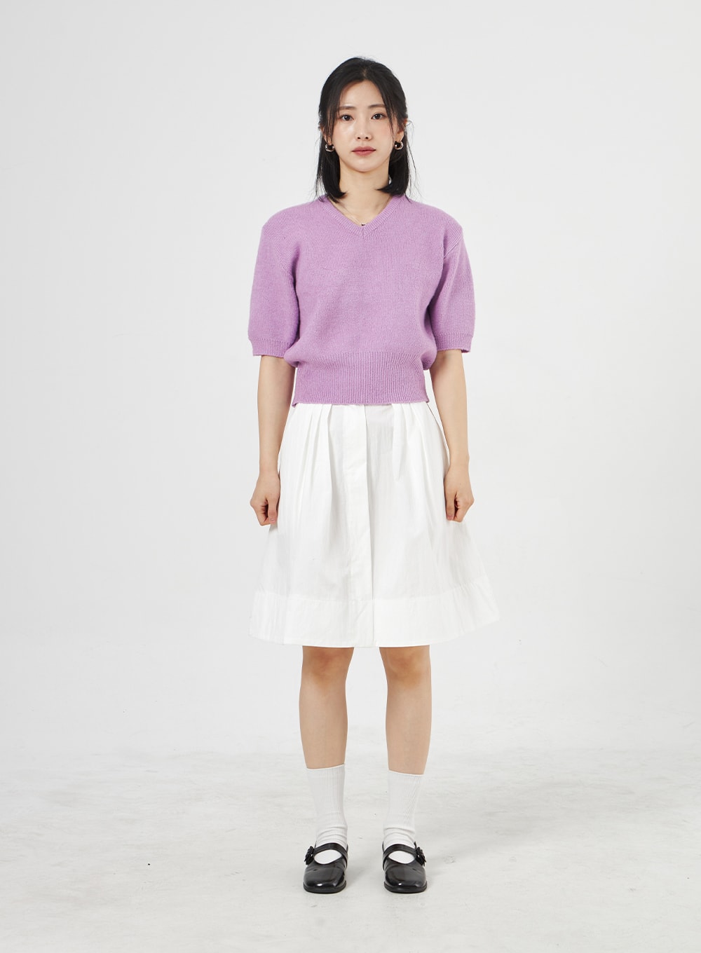 Half Sleeve V-Neck Sweater OA305