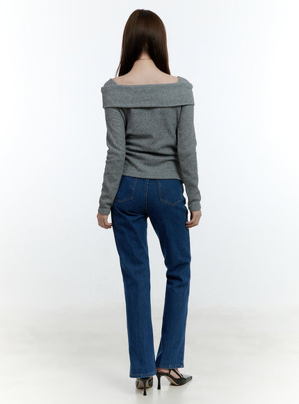 Cozy Buttoned Ribbed Sweater CF504