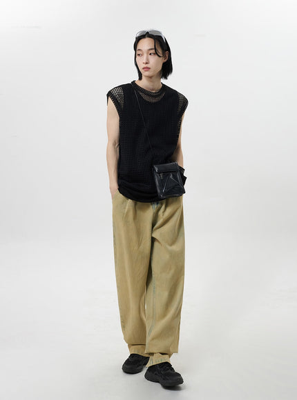 Beige Baggy Jeans Unisex CY322