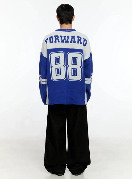 Men's Oversized Rugby Sweater IN506