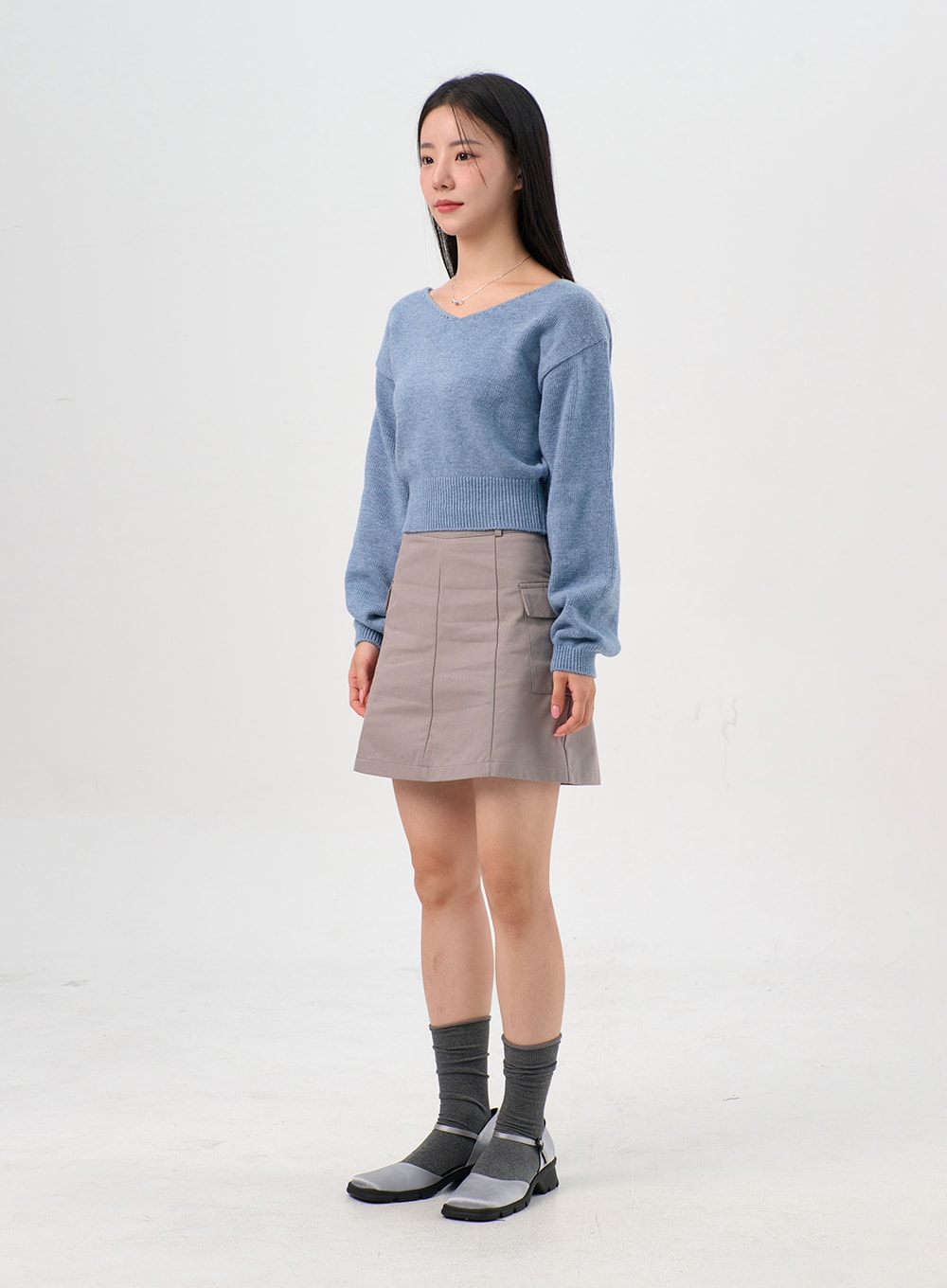 v-neck-puff-sleeve-sweater-os302