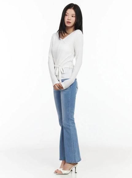 chic-v-neck-ribbed-knit-top-set-im524