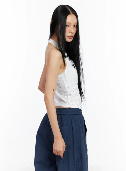 lace-ribbon-halter-top-cl529