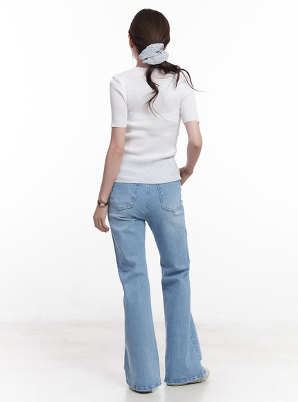 sheer-v-neck-linen-short-sleeve-sweater-cy519