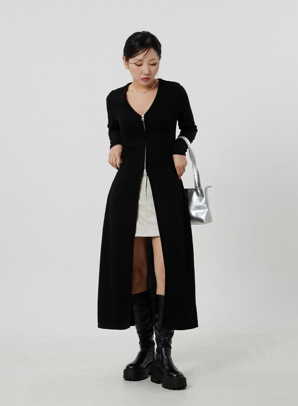 Front Slit Maxi Dress CF306