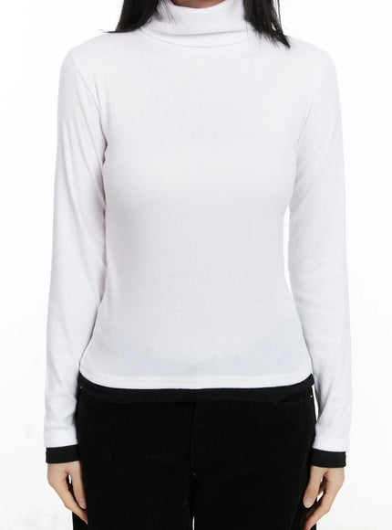 contrast-cuff-turtleneck-long-sleeve-top-cj520