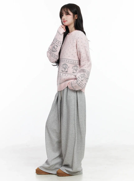 Oversized Graphic Sweater IJ529