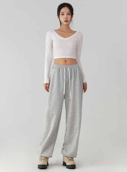 straight-leg-sweatpants-cd322 / Gray