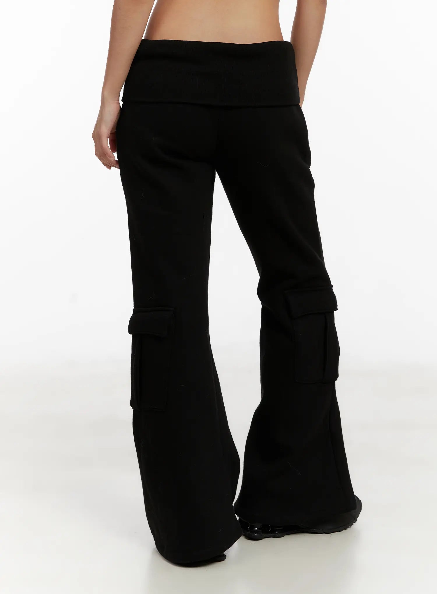 High Waist Cargo Bootcut Pants CD517