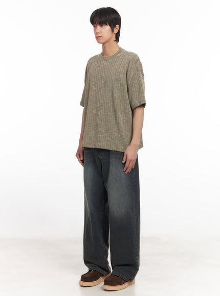 Men's Ribbed Crewneck Tee IA511