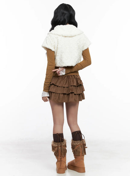 ribbon-faux-fur-bolero-vest-cn514