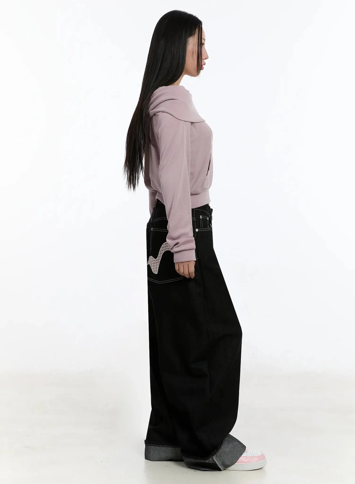 kacey-plaid-stitched-back-pocket-baggy-jeans-im513