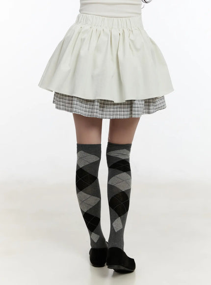 two-tone-plaid-mini-skirt-cm510