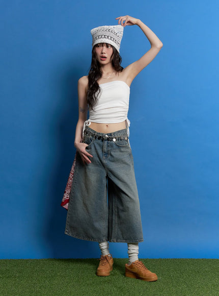 Washed Oversized Baggy Jorts CM520