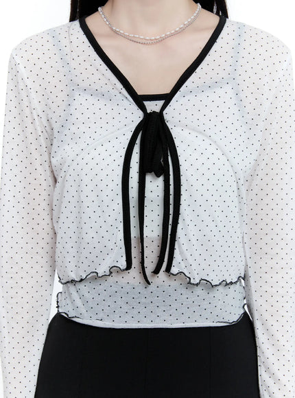 sheer-polka-dot-cami-and-cardigan-set-cg513