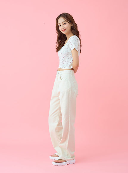 Basic Semi Wide Cotten Pants BG04