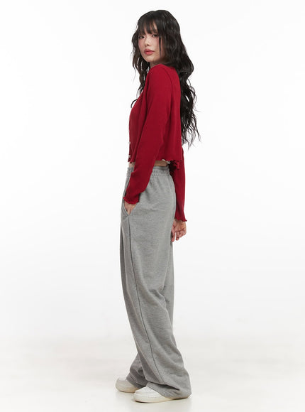 Pintuck Straight-Leg Sweatpants CJ528