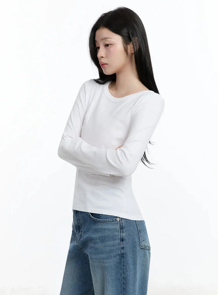 Classic Round Neck Long Sleeve Top IM519