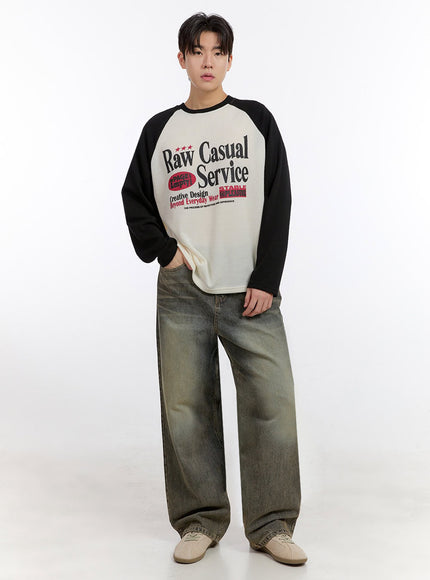 Men's Casual Graphic Long-Sleeve T-Shirt IF528