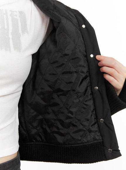 High-Neck Buttoned Jacket CJ501