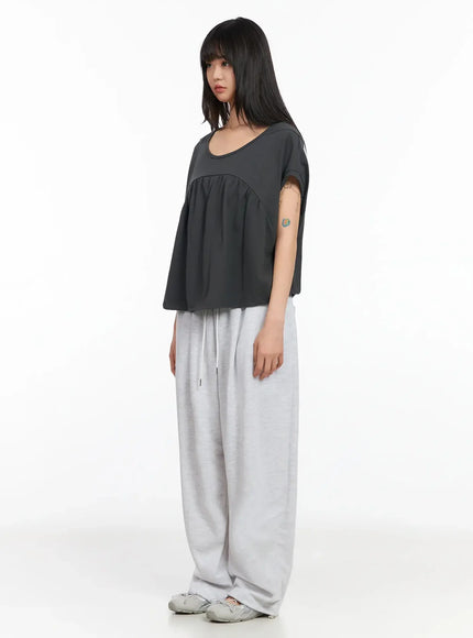 plaid-spiral-detail-sweatpants-ia523