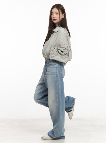 Nicky Washed Wide-Leg Jeans CM511