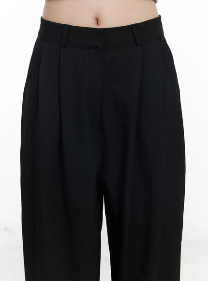 Wide Leg Pin-Tuck Slacks CJ526