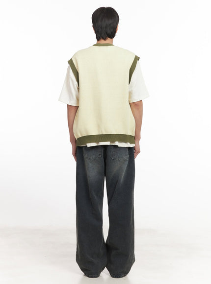 Men's Argyle V-Neck Sweater Vest IA511