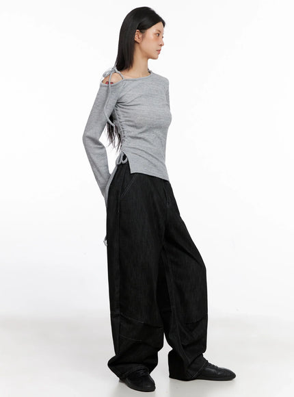 Asymmetric String Tie Top IS515