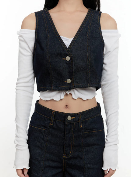 non-fade-button-denim-crop-vest-cn506