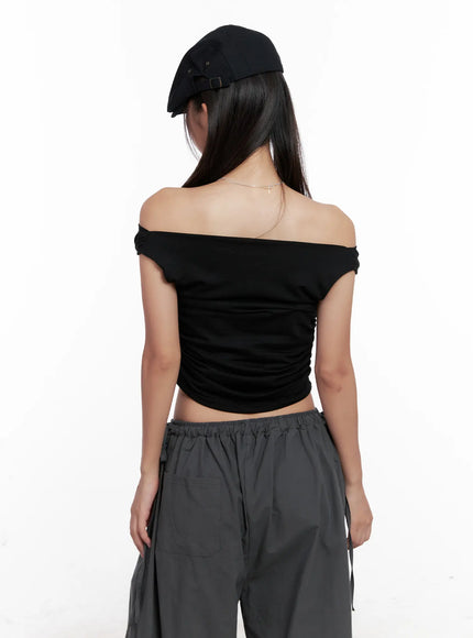 off-shoulder-draped-short-sleeve-top-cl518