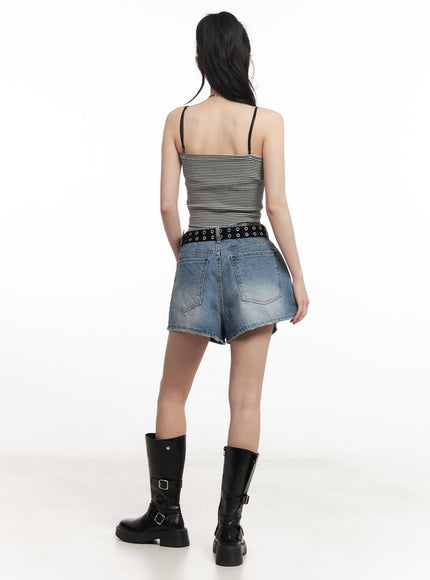 Slouchy-Fit Denim Shorts CA514